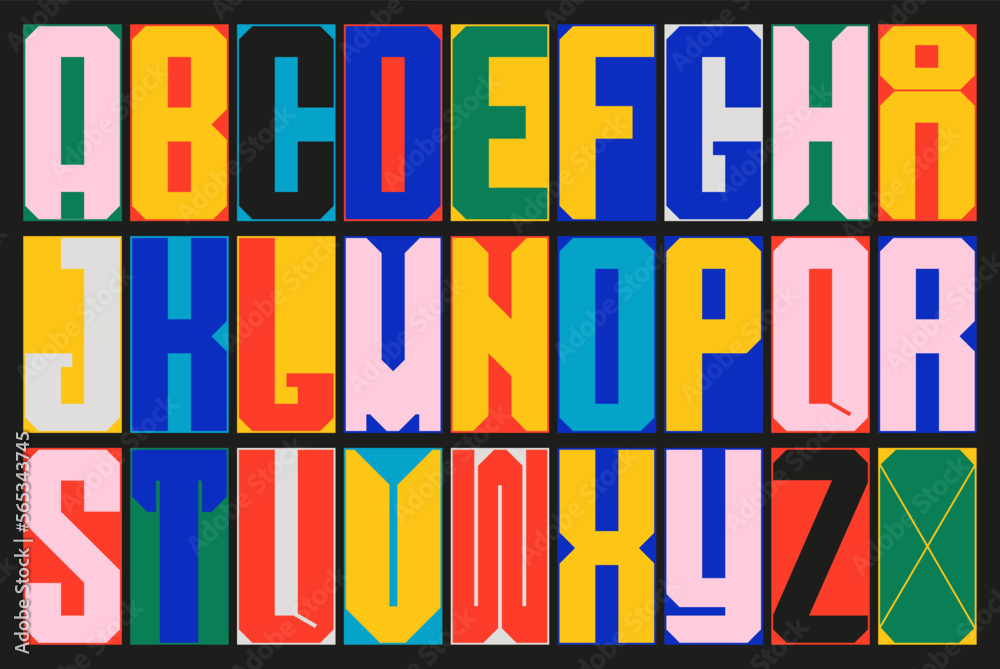 Modern Latin alphabet . Simple square letters of rough shapes. English font of linear capital, very thick letters with a thin stroke. Ultra bold font in modern brutal style. Modern Latin alphabet . Simple square letters of rough shapes. English font of linear capital, very thick letters with a thin stroke. Ultra bold font in modern brutal style.