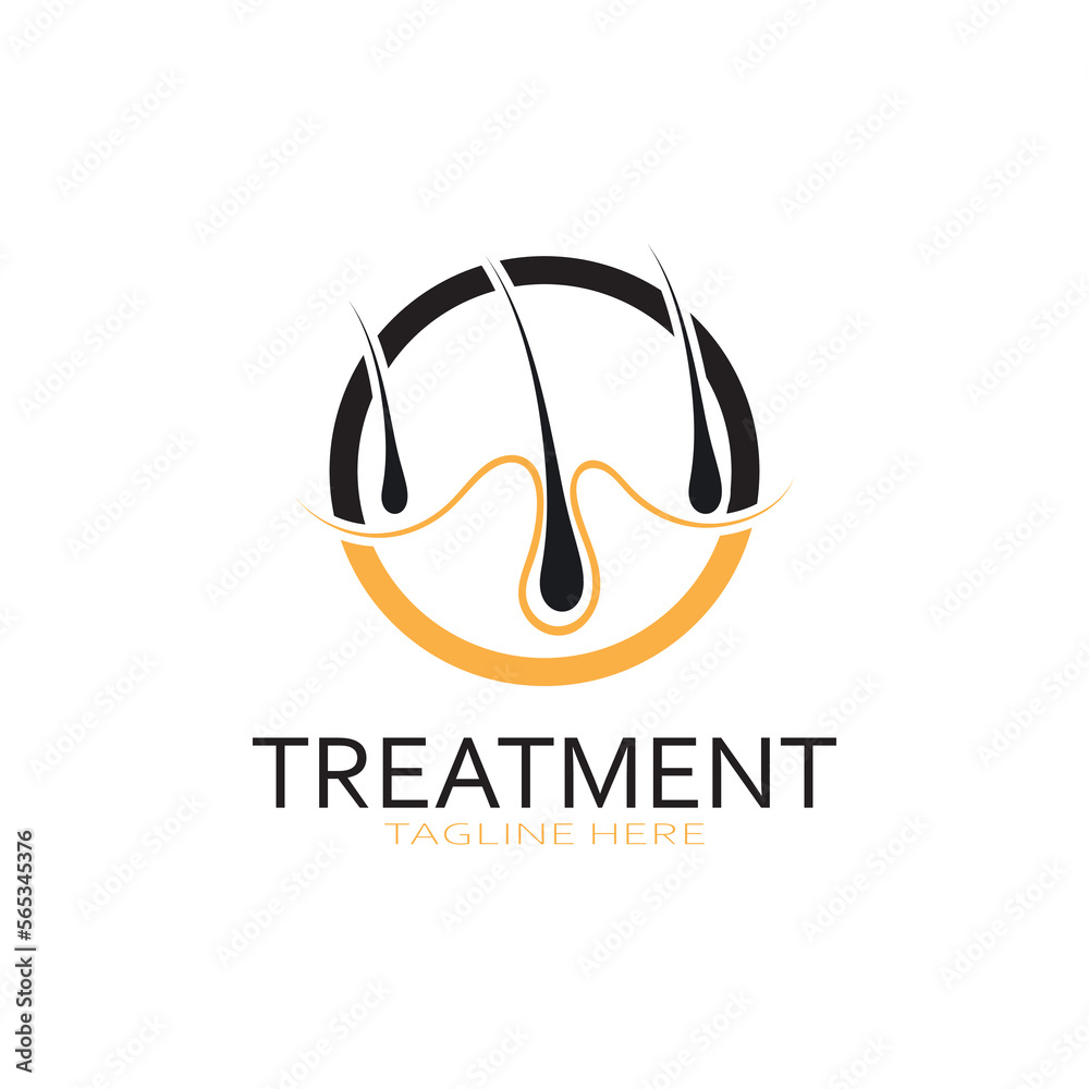 Hair treatment logo hair transplantation logo,removal logo vector image ...