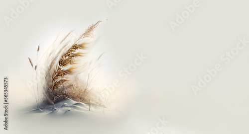 Obraz na płótnie Winter, blades of grasses
