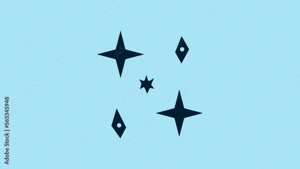 Blue Falling stars icon isolated on blue background. Meteoroid, meteorite, comet, asteroid, star icon. 4K Video motion graphic animation Blue Falling stars icon isolated on blue background. Meteoroid, meteorite, comet, asteroid, star icon. 4K Video motion graphic animation