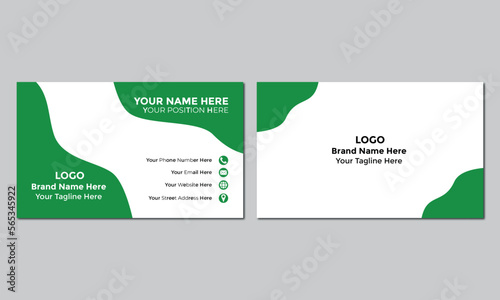 vector card template business card Green business card design