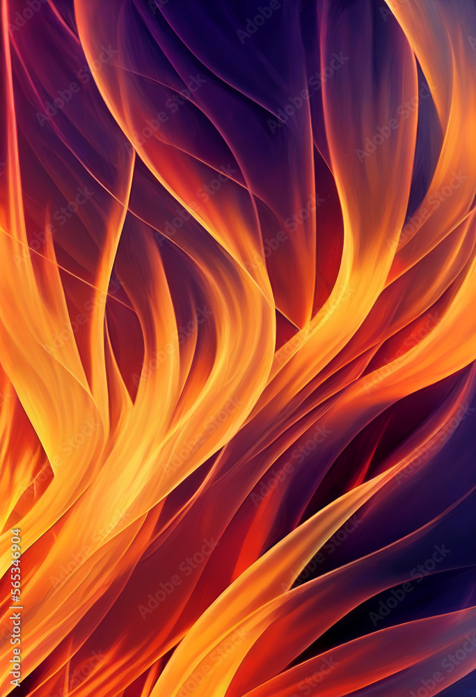 Beautiful fire wallpaper illustration art Generative AI Content by Midjourney