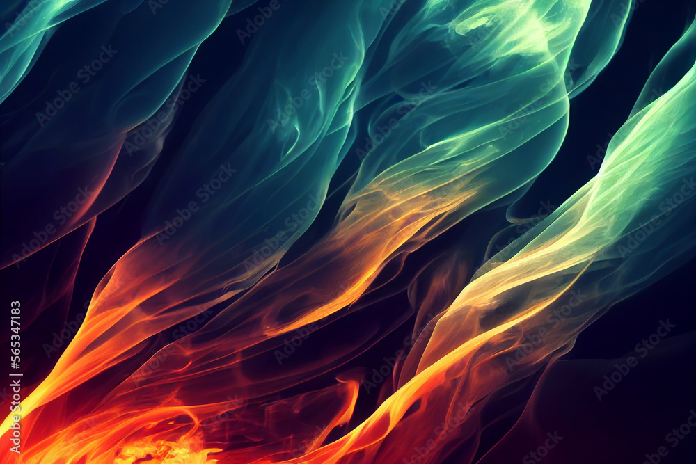 Fototapeta premium Beautiful fire wallpaper illustration art Generative AI Content by Midjourney