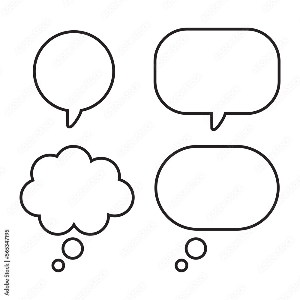 A set of simple and pop speech bubbles vector illustration. Bubble comic speech set, great design for any purposes. Sticker design. Empty comic bubbles and elements collection on white background. A set of simple and pop speech bubbles vector illustration. Bubble comic speech set, great design for any purposes. Sticker design. Empty comic bubbles and elements collection on white background.