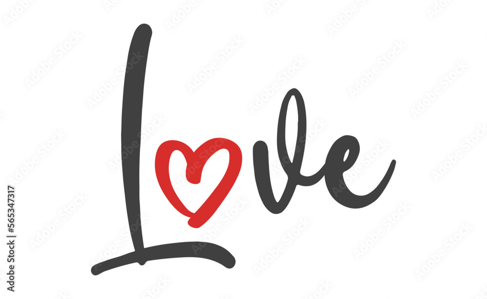 Love text lettering. O letter replaced by heart shape. Valentine's day design. Love text lettering. O letter replaced by heart shape. Valentine's day design.