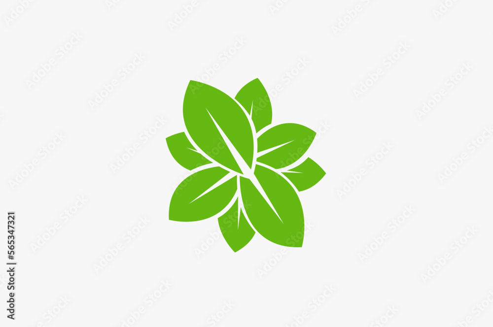 Illustration vector graphic of green leaf 