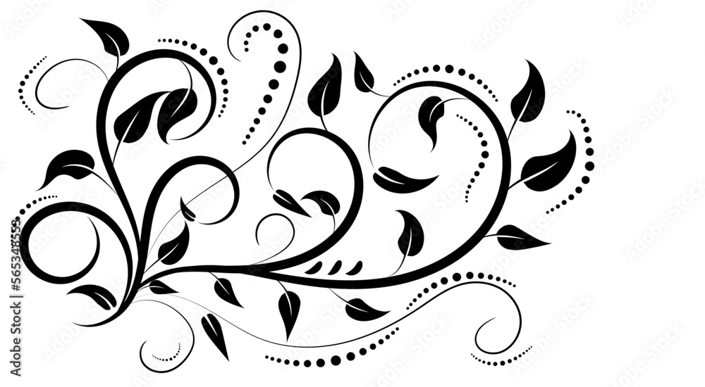 Luxurious frame decorated with flowers and leaves, exquisite background. Victorian style. Calligraphic brush, royal lines. Invitations, cards, greetings for your holidays. Creates a special mood.