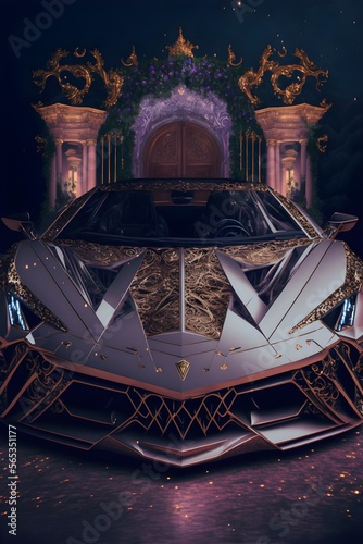 a stunning interpretation of a Lamborghini highly detailed and intricate hyperma фототапет
