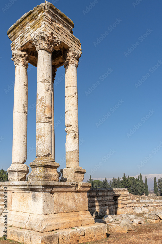 Arches at the ruins of Umayyad in Anjar, Bekaa valley, Lebanon