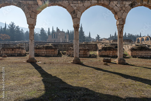 Arches at the ruins of Umayyad in Anjar  Bekaa valley  Lebanon