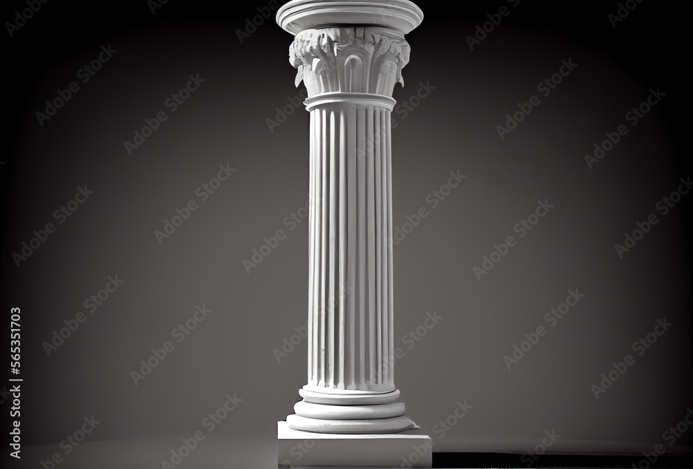 roman style column isolated, generative ai roman style column isolated, generative ai