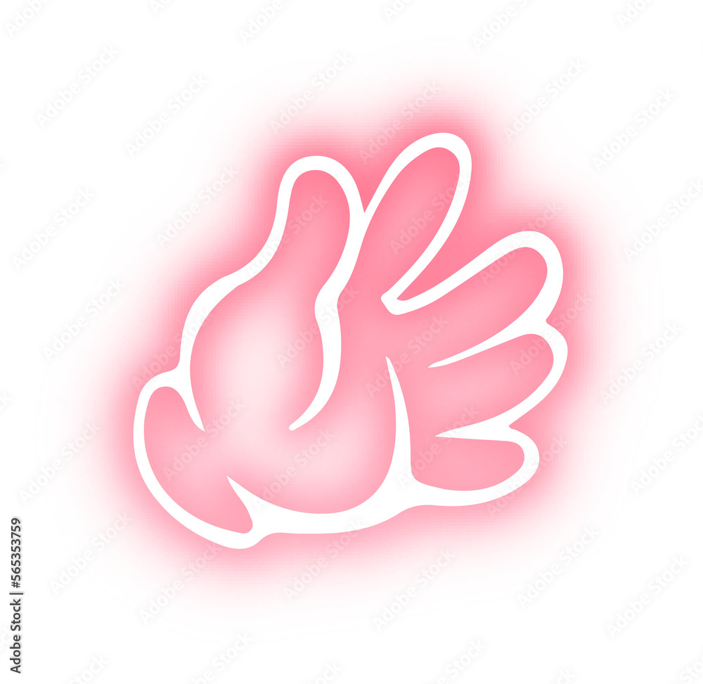Set of Hands poses neon Set of Hands poses neon