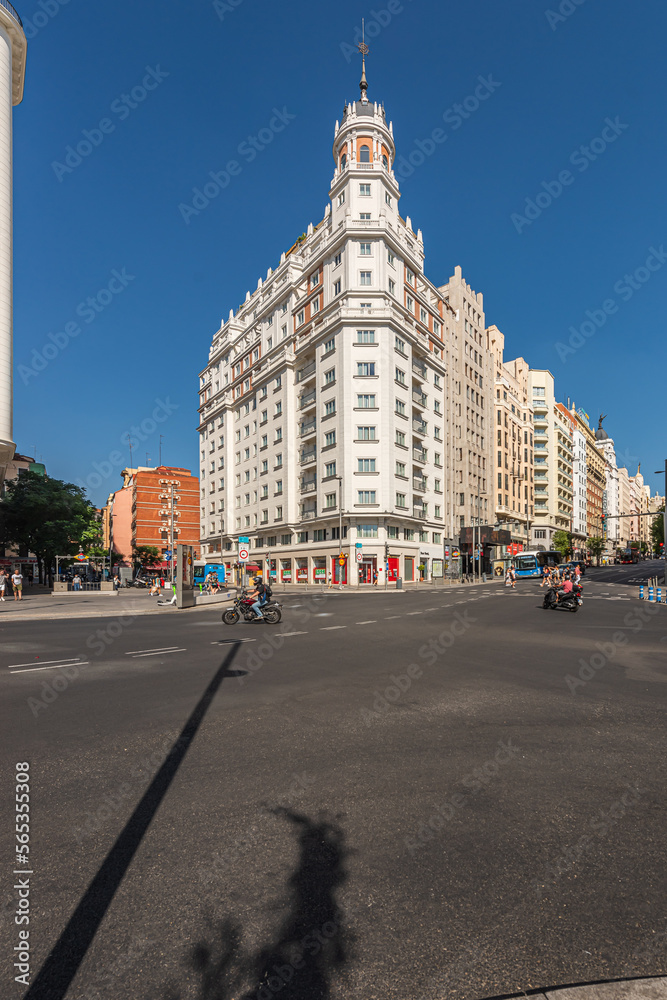 Naklejka premium Gran Via Madrid