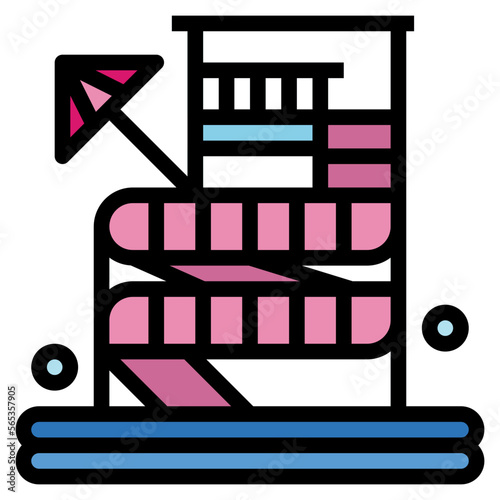 waterpark filled outline icon style