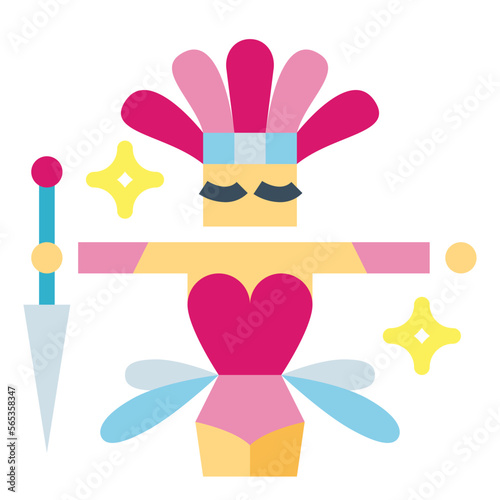 cabaret flat icon style