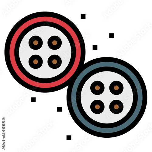 buttons filled outline icon style