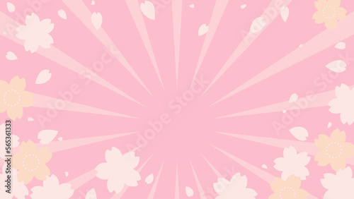 桜模様の春の背景素材（春のセール向けバナー素材）