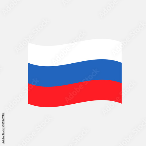 Wave Russian flag on a gray background