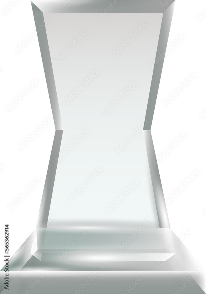 Transparent Blank Crystal Glass Trophy Award template Transparent Blank Crystal Glass Trophy Award template