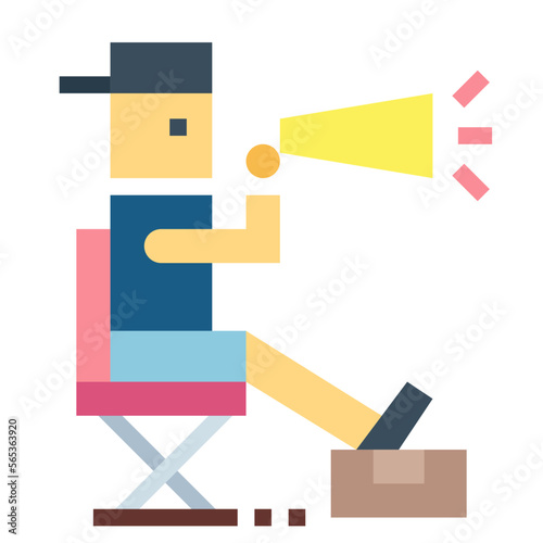 director flat icon style