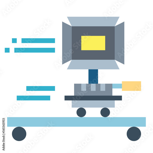 dolly flat icon style