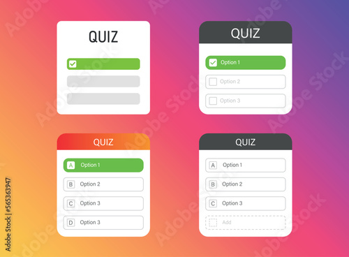 Quiz guess social media sticker icon in flat style. Faq vector illustration on isolated background. Help button sign business concept.