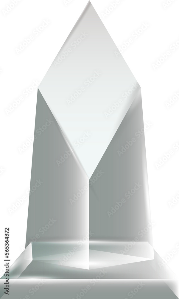Transparent Blank Crystal Glass Trophy Award template Transparent Blank Crystal Glass Trophy Award template