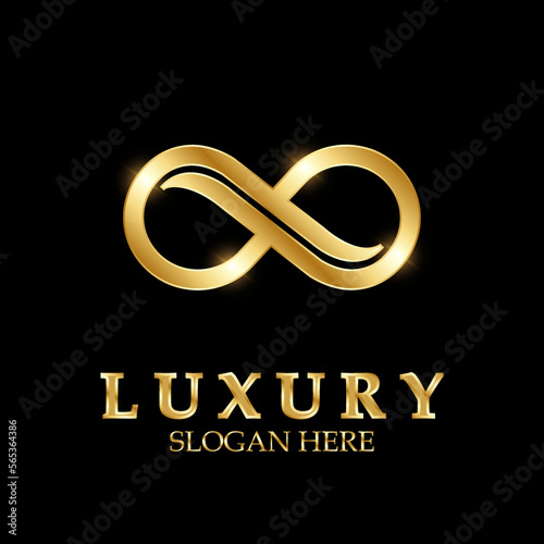 Luxury infinity logo design for business and brand identity	