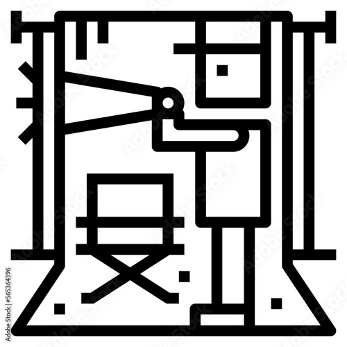 film director line icon style