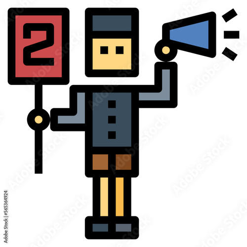 speech filled outline icon style