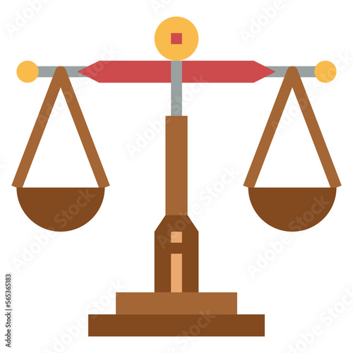 balance flat icon style