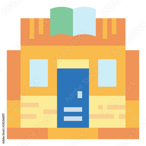 bookstore flat icon style