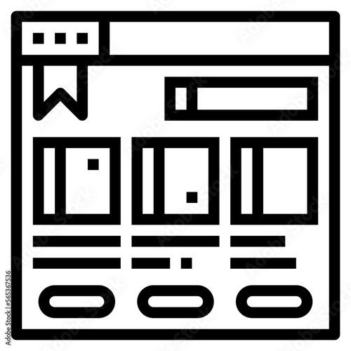 online bookstore line icon style