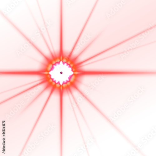 digitally rendered planet sun with red sunrays