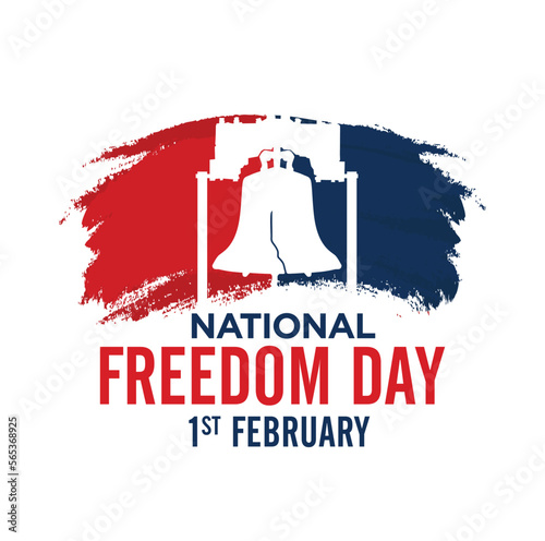 National Freedom Day. February 1. Holiday poster. Vector illustration. 
