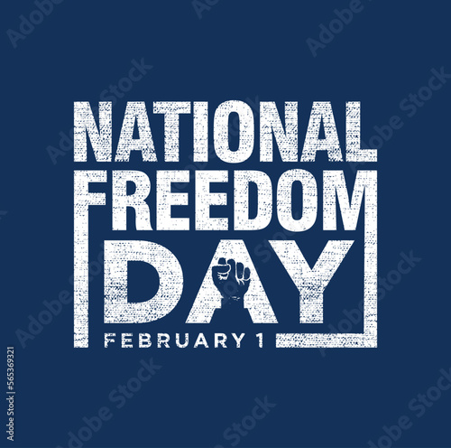 National Freedom Day. February 1. Holiday poster. Vector illustration. 