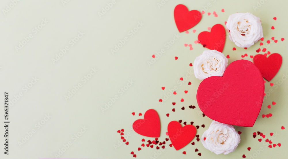 Valentines day background with heart box