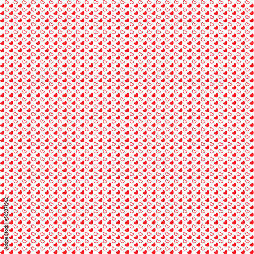 Love saemless pattern whilte background. Love pattern with red and white hearts. Vector illustration. photo