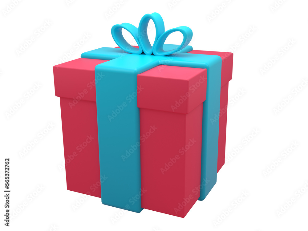 3D gift for design decoration with pink and cyan color 3D gift for design decoration with pink and cyan color