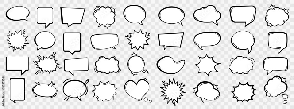 © 4zevar - Vector speech clouds chat bubble icon. Vector illustration