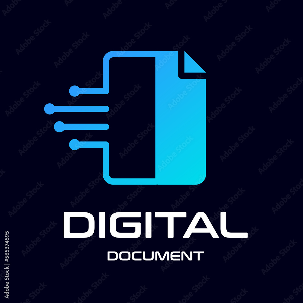 Digital or technology of paper vector logo template. This graphic can be used for office or education needs. Digital or technology of paper vector logo template. This graphic can be used for office or education needs.