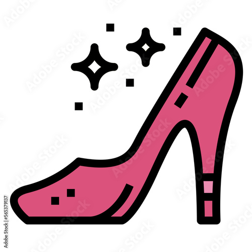 high heels filled outline icon style