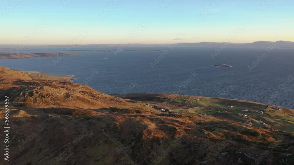 Aerial view of Croagh Muckross by Kilcar in County Donegal, Ireland Aerial view of Croagh Muckross by Kilcar in County Donegal, Ireland