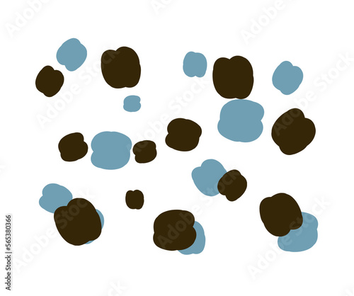 Elements for web design template. Gray and blue spots. PNG pattern.