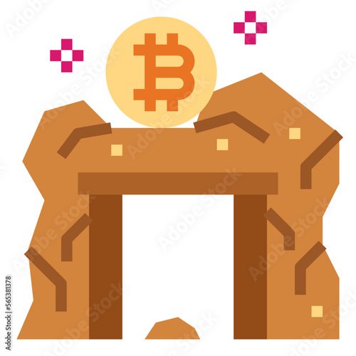 mine flat icon style