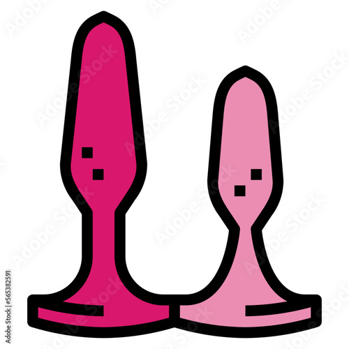 Butt Plug filled outline icon style