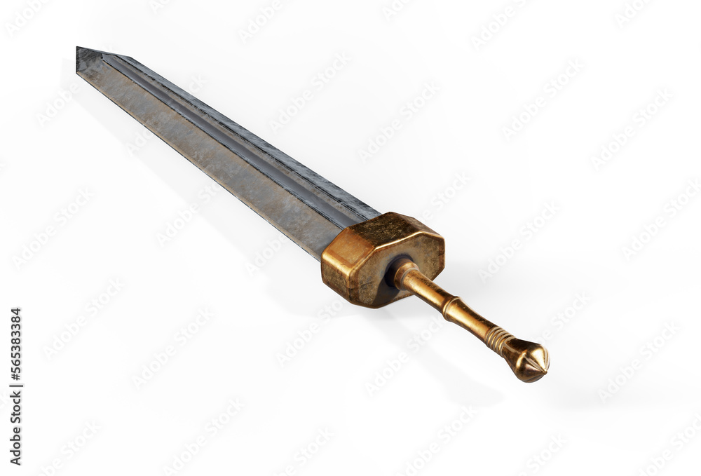 3d render of dirk knife isolated on white 3d render of dirk knife isolated on white