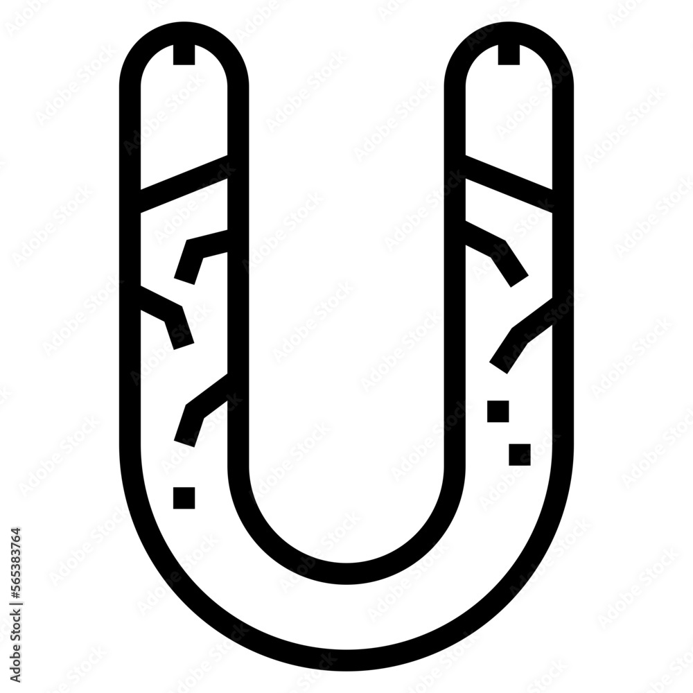 double ended dildo line icon style double ended dildo line icon style