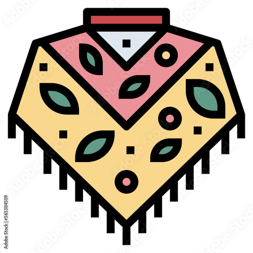 shawl filled outline icon style