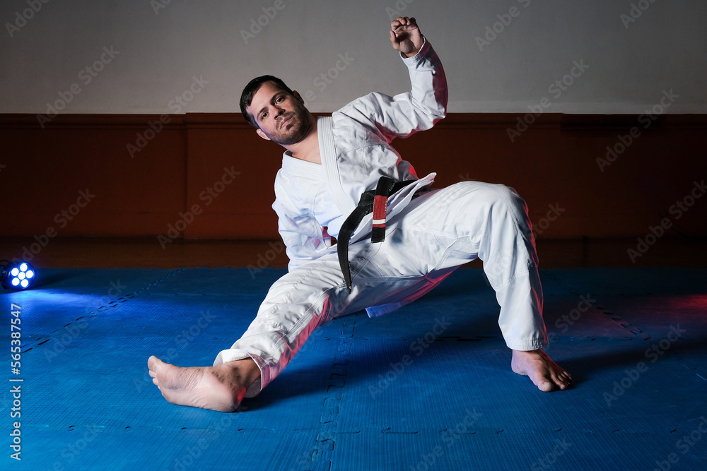 Man in brazilian jiujitsu practice